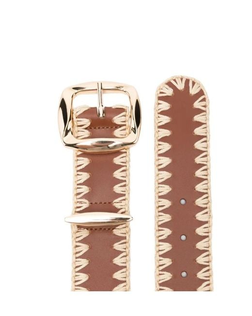 Zimmermann Pink Kaia Woven-Trim Belt