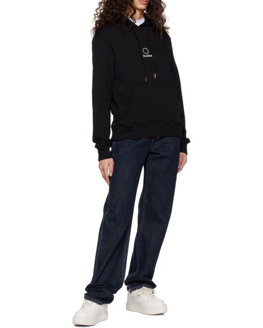 Etudes Studio Black Logo Embroidered Drawstring Hoodie for men
