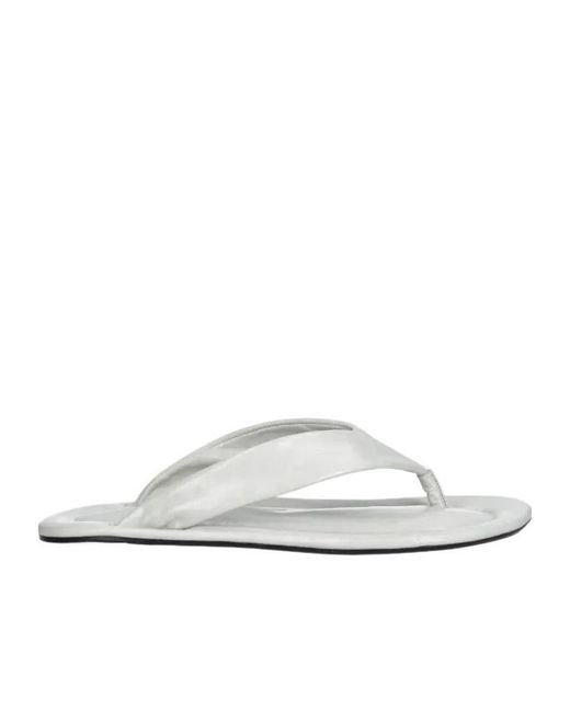 By Far White Dasha Leather Sandals