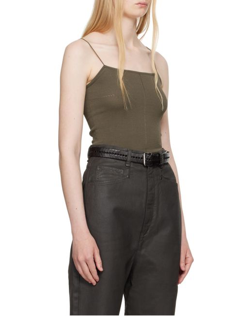 Lemaire Green Fine-Knit Tank Top