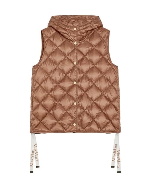Max Mara Brown Trefa Quilted Gilet