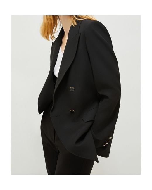 Marella Black Lapel Long-Sleeved Suit Jacket