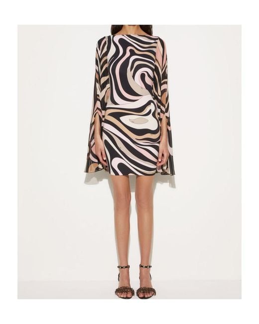 Emilio Pucci Black Pucci Marmo Kaftan