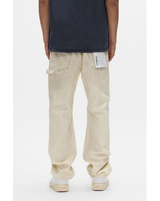 Purple Brand White Casual Pants With Belt Loops for men
