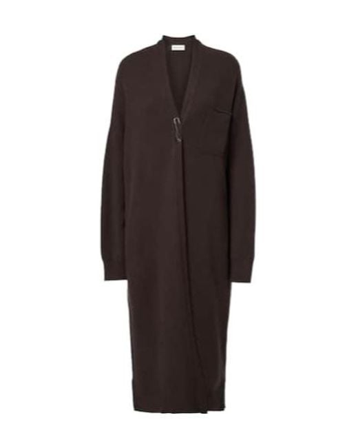 Extreme Cashmere Brown Long Knit Cardigan