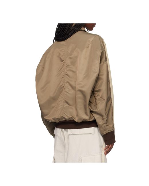 Maison Mihara Yasuhiro Natural Zip-Up Bomber Jacket