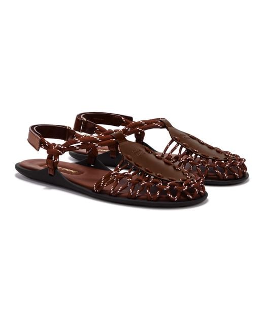 Miu Miu Brown Flat Slippers