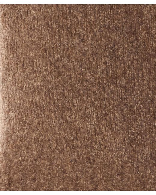 Brunello Cucinelli Brown Crewneck Knitted Sweater for men