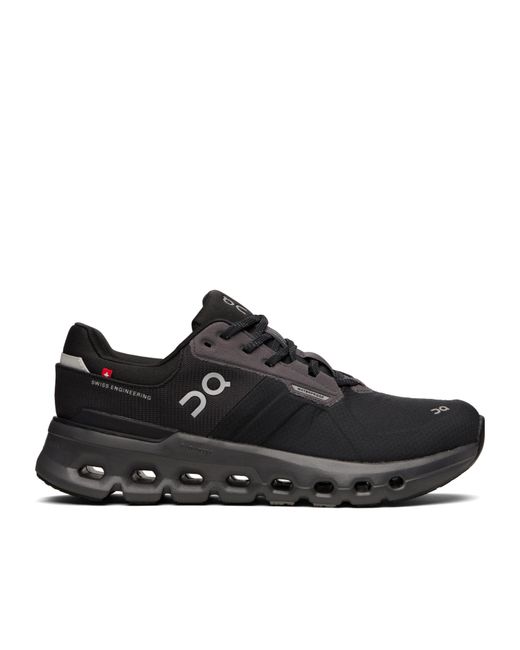 On Shoes Black Cloudrunner 2 Waterproof Sneakers for men
