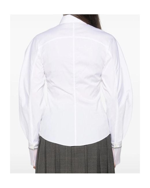 Brunello Cucinelli White Long-Sleeved Shirt