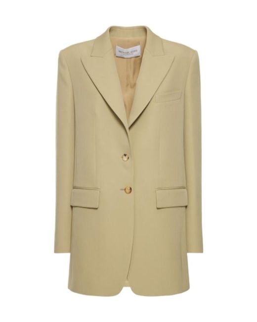 Michael Kors Natural Single-Breasted Blazer