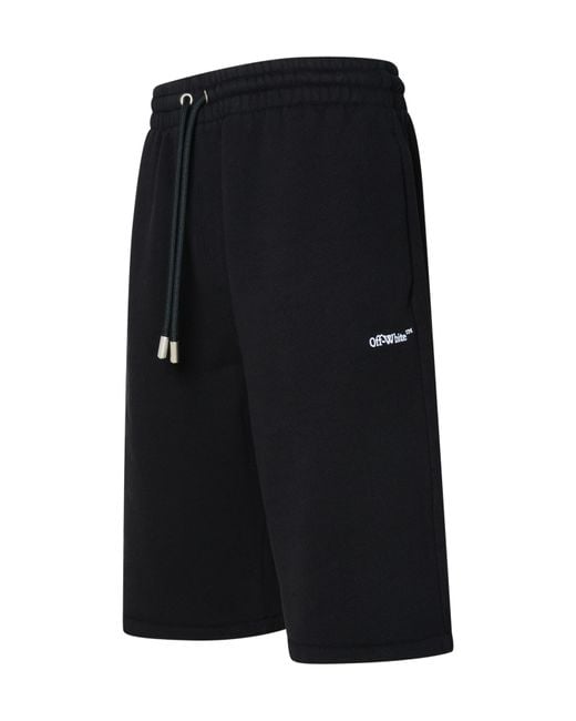 Off-White c/o Virgil Abloh Black Logo Embroidered Drawstring Shorts for men