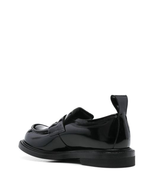 Moschino Black Glossy Flat Shoes for men