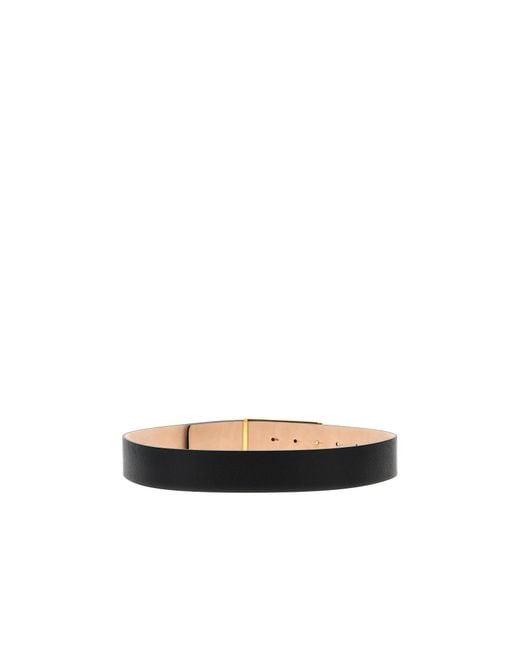 Victoria Beckham White Jumbo B-Buckled Belt