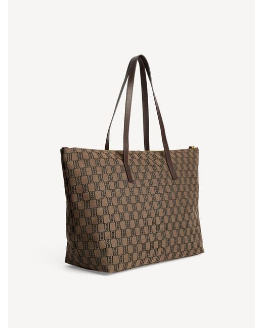 By Malene Birger Brown Monogram-Pattern Tote Bag