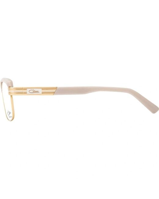 Cazal White Rectangle-Frame Glasses