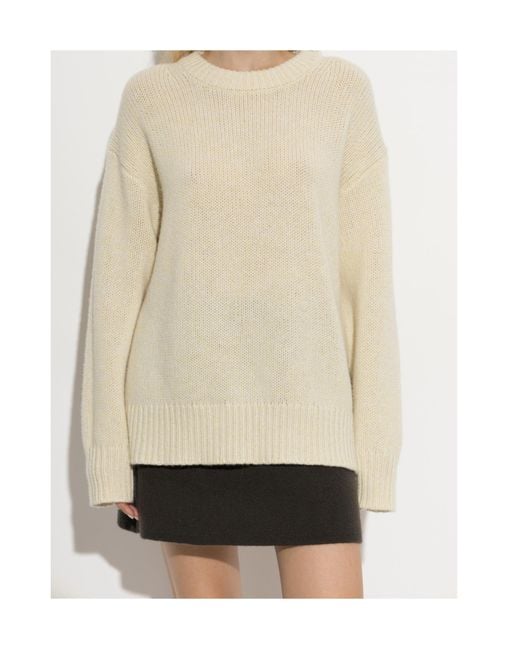 Lisa Yang White Joyje Ribbed Knitted Sweater