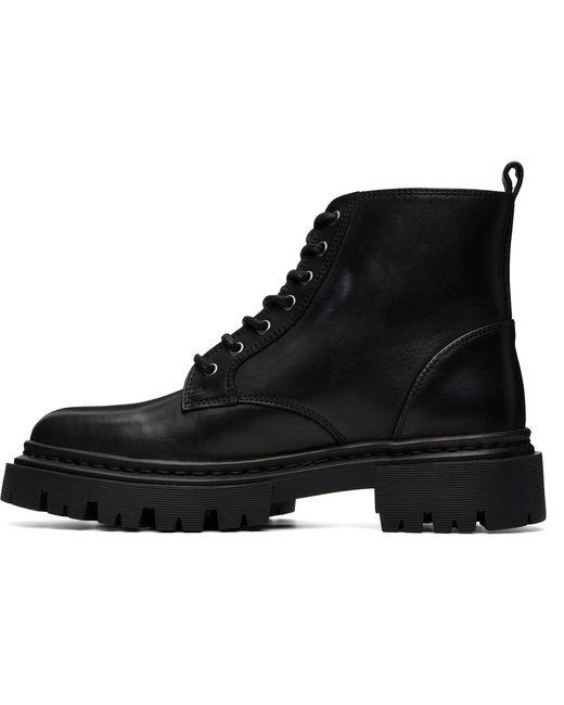 Staud Black Henry Combat Ankle Boots