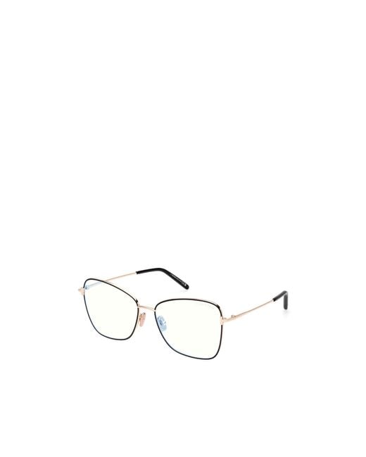 Tom Ford White Eyewear Butterfly-Frame Glasses for men