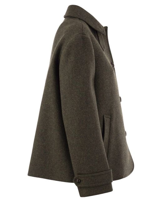 Weekend by Maxmara Green Wksdiorama Flared Wool Jacket