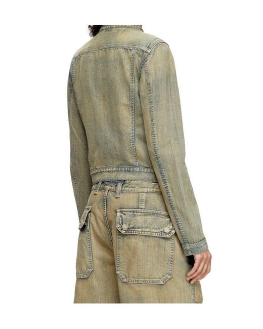 DIESEL Green De-Mornin Zip-Up Jacket