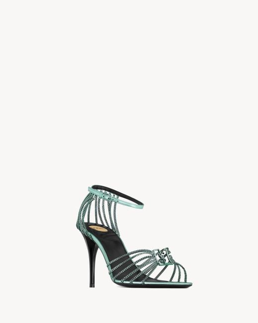 Saint Laurent Multicolor Babylone Open-Toe High-Heeled Sandals