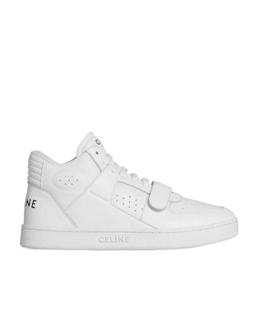 Céline White Ct-02 Trainer Mid Sneaker With Scratch