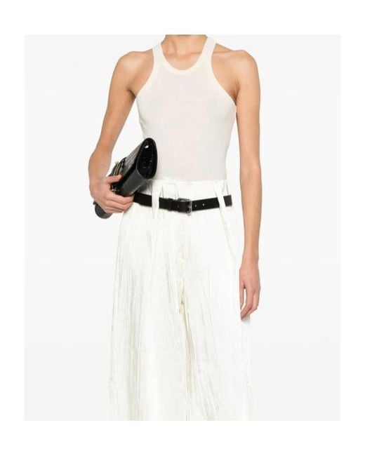 Sportmax White Sleeveless Top