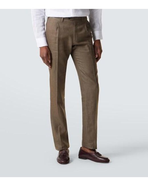 Kiton Brown Logo Suit Set for men