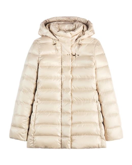 Fay Natural Hooded Down Jacket