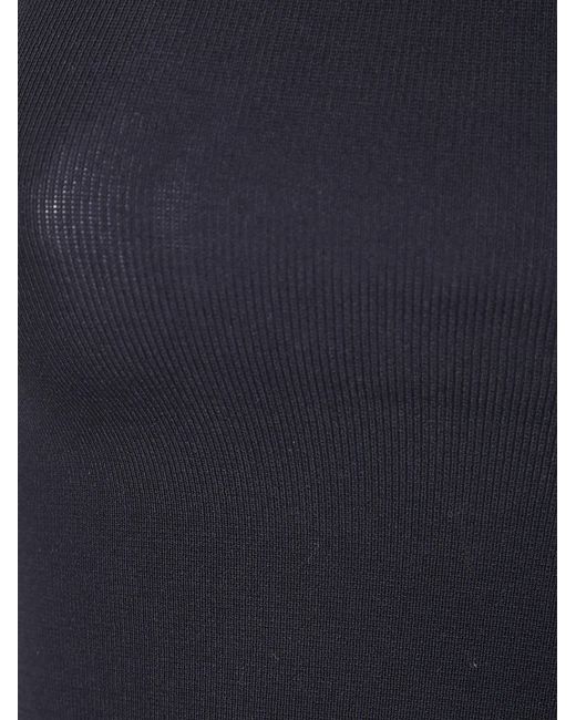 Entire studios Blue Ribbed-Knit Strapless Top