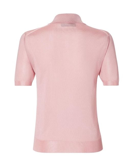 Fendi Pink Buttoned Polo Shirt