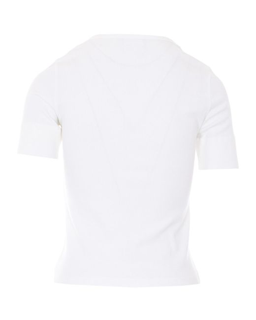 Courreges White Courrèges Logo Embroidered Top
