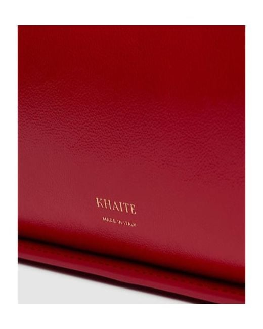 Khaite Red Lori Leather Shoulder Bag
