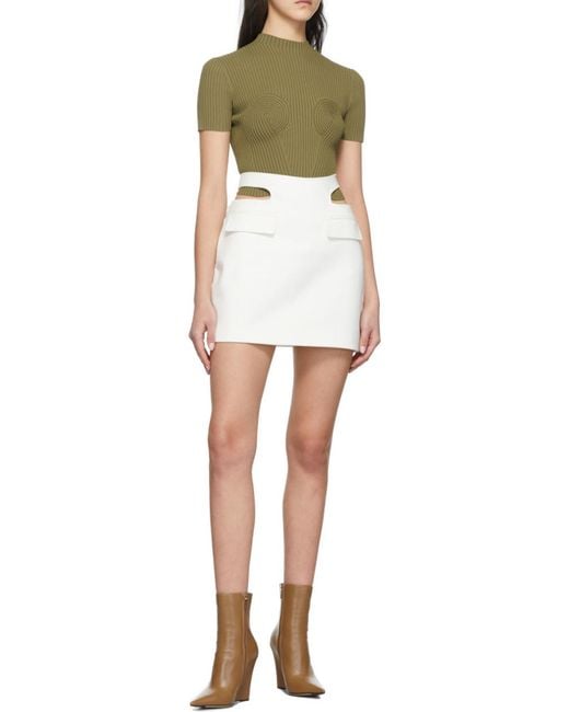 Dion Lee Black Y-Front Mini Skirt