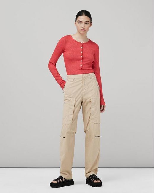Rag & Bone Natural Multi-Pocket Casual Pants