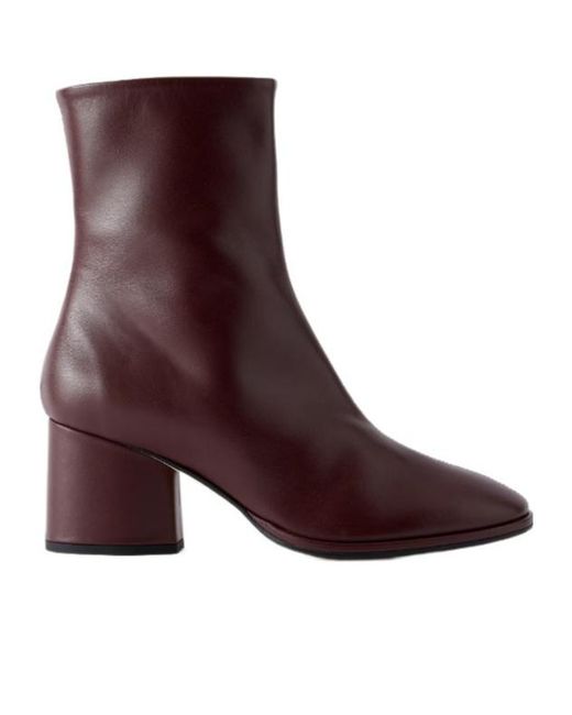 Aeyde Brown Leather Ankle Boots