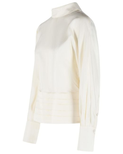 Rohe White Tuxedo Buttoned Blouse