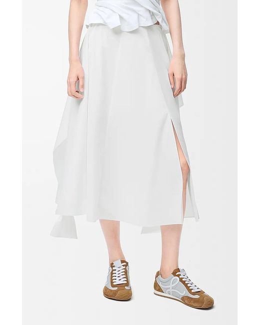 Loewe White Wrap Skirt