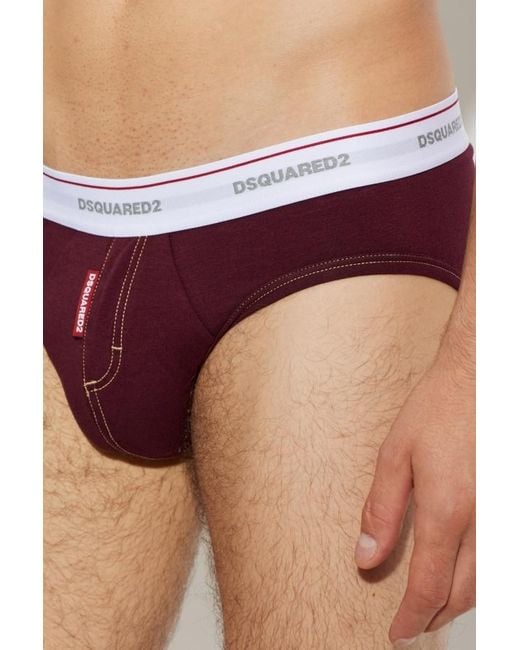 DSquared² Purple Briefs for men
