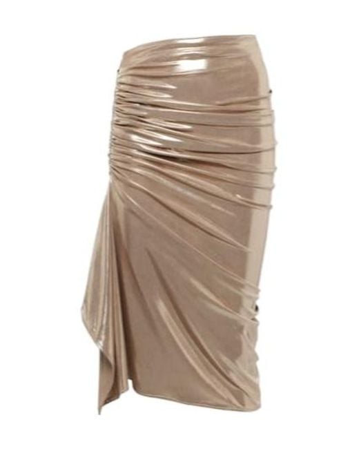 Maticevski Natural Neroli Ruched Midi Skirt