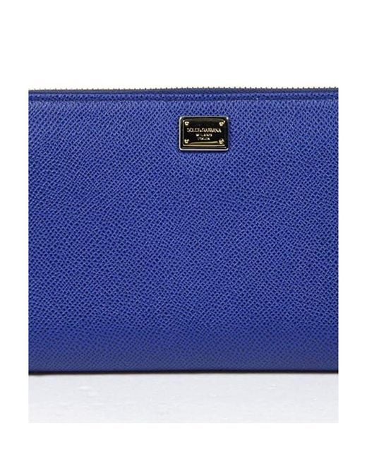 Dolce & Gabbana Blue Logo Details Wallet