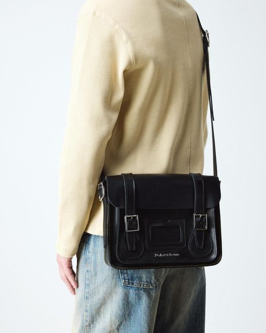 Dr. Martens Black 11 Inch Messenger Bag for men