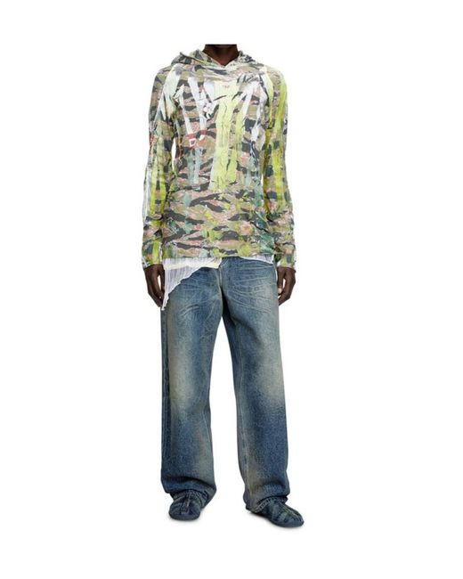 DIESEL White T-Gillis Hoodie for men