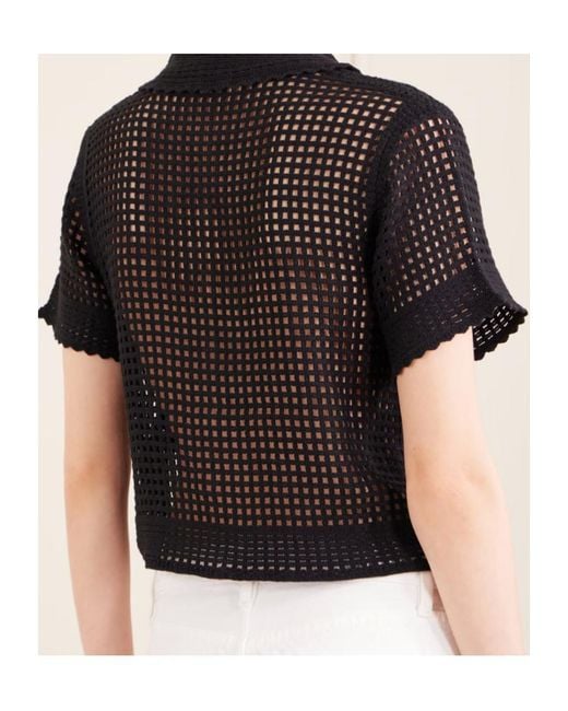 FRAME Black Short-Sleeve Cardigan