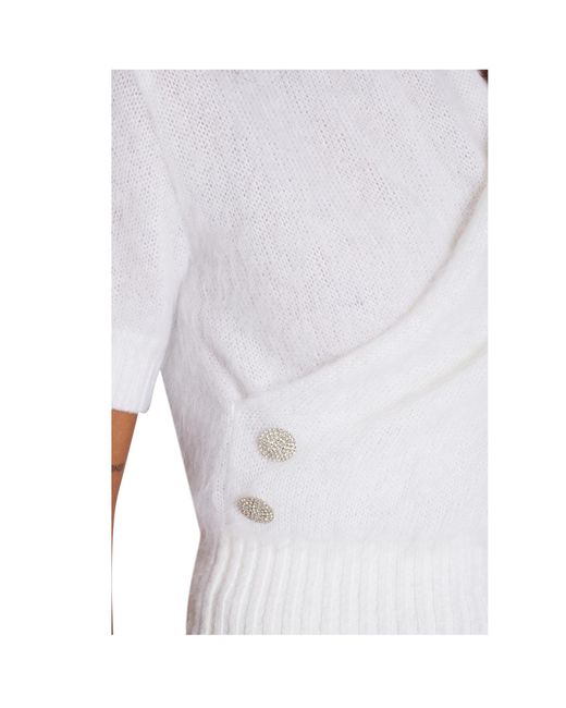 Balmain White Short-Sleeved Sweater