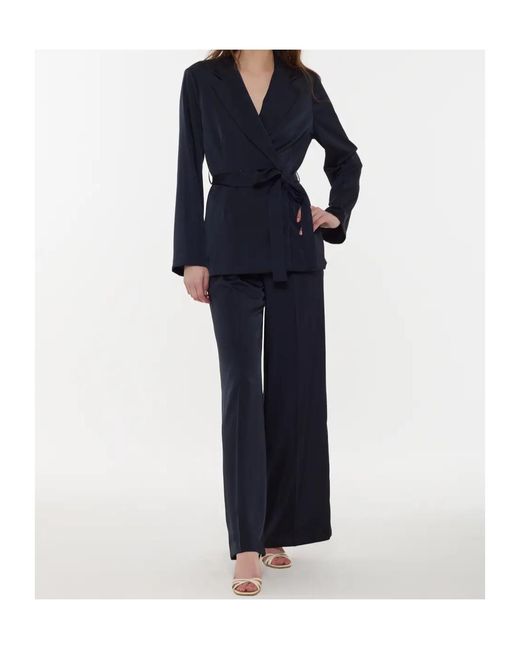 P.A.R.O.S.H. Blue Paky Tie-Waist Blazer