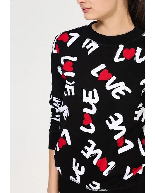 Moschino Black Printed Sweater