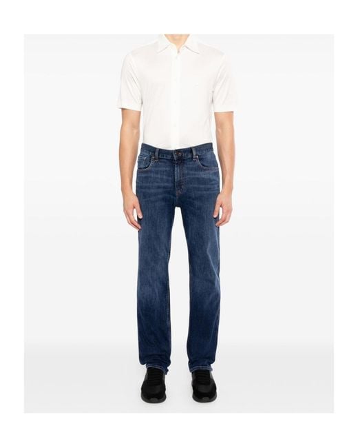 Emporio Armani White Short-Sleeve Logo Shirt for men