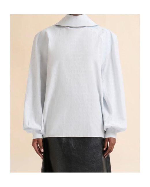 Marni White Jacquard Motif Balloon Top